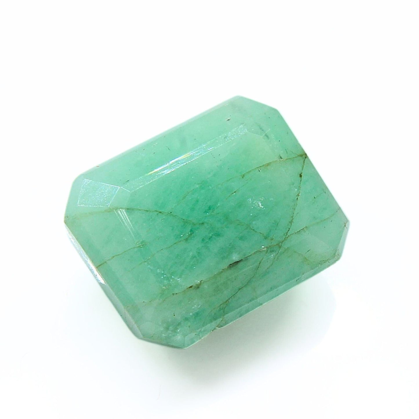 3.8Ct Natural Green Emerald (Panna) Rectangle Cut Gemstone
