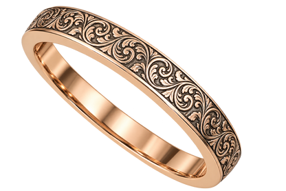 Heavy 180-200 Grams Jointless Engraved Copper Kada for Men