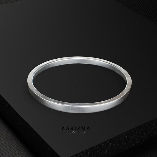 Custom order Sqaure shape Jointless Silver kada