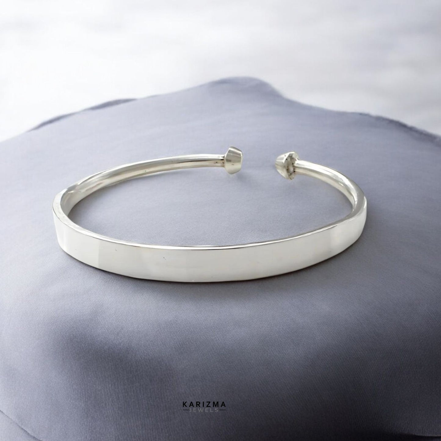 Pure Silver Men's Bangle Bracelet