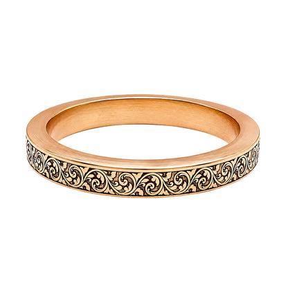 Heavy 180-200 Grams Jointless Engraved Copper Kada for Men