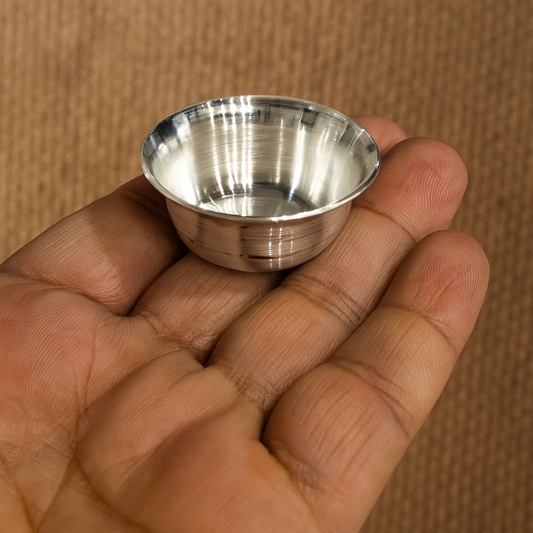 Small Pure Silver Small Bowl Katori for Tilak teeka Pooja remedies