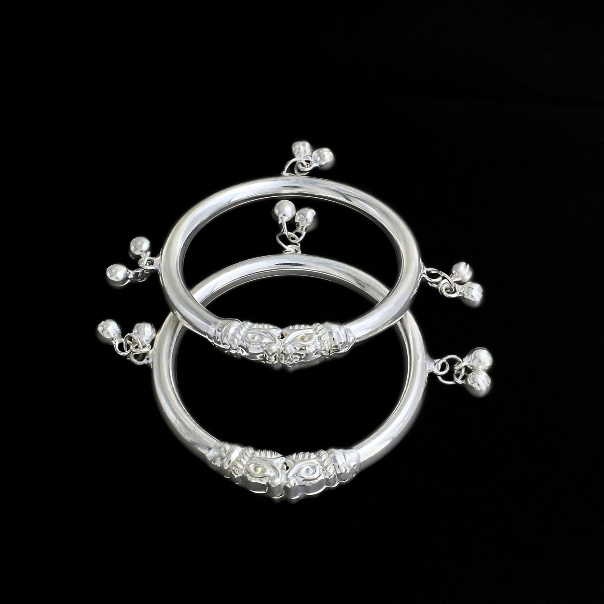 Real Silver Toddler Bracelet with Jingle Bells (Ghungroo)