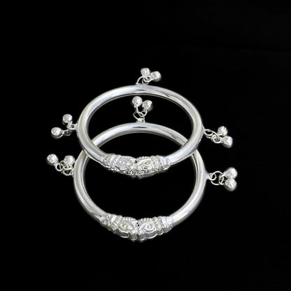 Real Silver Toddler Bracelet with Jingle Bells (Ghungroo)