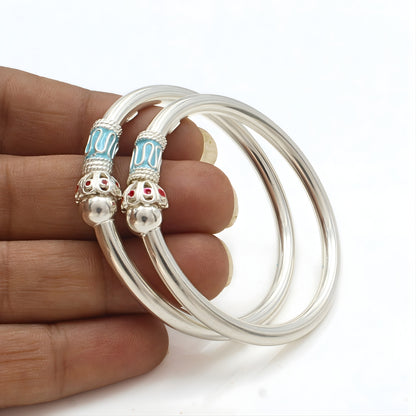 925 Real Silver Excellent gifting kids Openable Bangle Bracelet - Pair