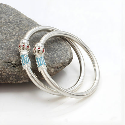 925 Real Silver Excellent gifting kids Openable Bangle Bracelet - Pair