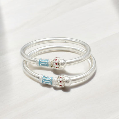 925 Real Silver Excellent gifting kids Openable Bangle Bracelet - Pair