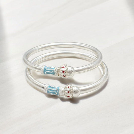 925 Real Silver Excellent gifting kids Openable Bangle Bracelet - Pair