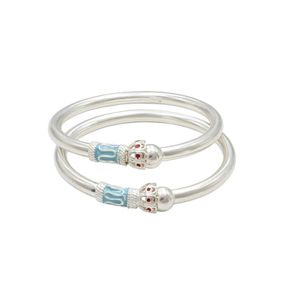 925 Real Silver Excellent gifting kids Openable Bangle Bracelet - Pair