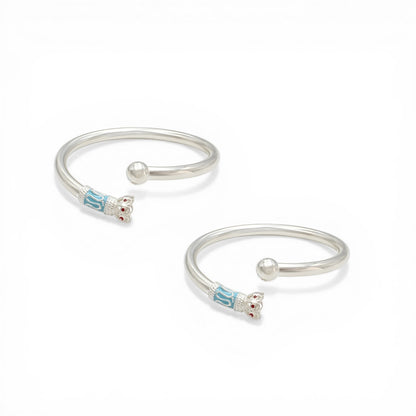 925 Real Silver Excellent gifting kids Openable Bangle Bracelet - Pair