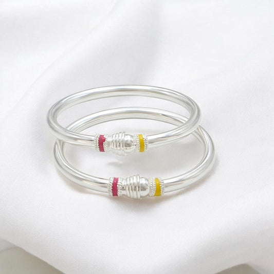 925 Real Silver New Born kids Openable Bangle Bracelet - Pair