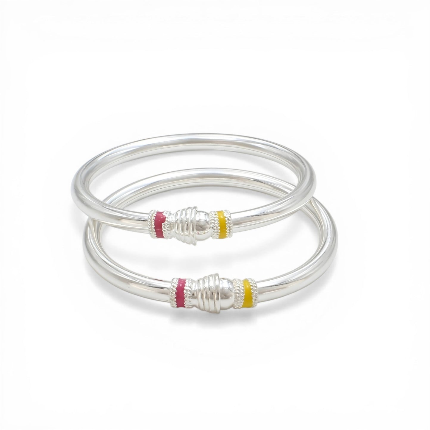 925 Real Silver New Born kids Openable Bangle Bracelet - Pair