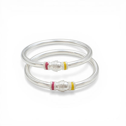 925 Real Silver New Born kids Openable Bangle Bracelet - Pair