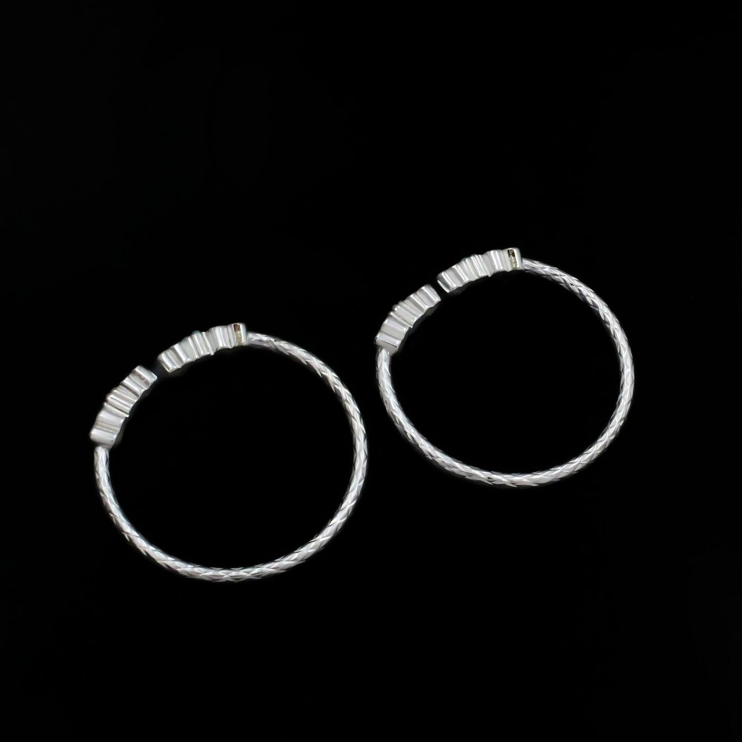 New Born 925 Real Sterling Silver sweethearts design kids Bangles Bracelet - Pair