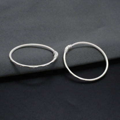 Lightweight Real Silver Baby Bracelet Bangles - Set