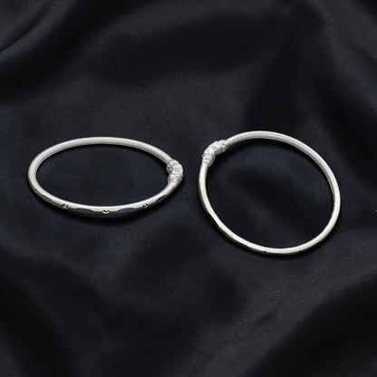 Lightweight Real Silver Baby Bracelet Bangles - Set