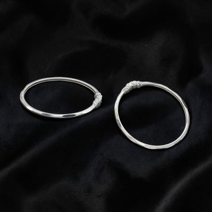 Premium Sterling Silver Baby Bracelet Bangles Pair