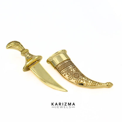 Steel Sikh Golden kirpan Siri Sahib taksali Singh Religious gift