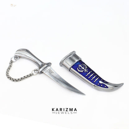 Quality Steel SIKH Kirpan Siri Sahib Taksali Singh Religious GIFT Blue