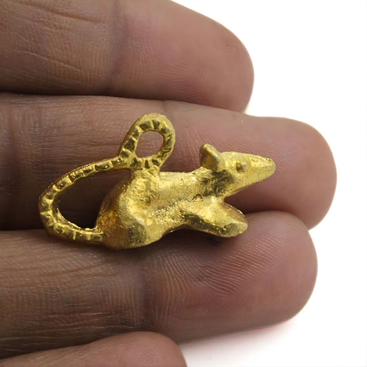 Brass Mouse mini statue for Lal Kitab and red book remedies
