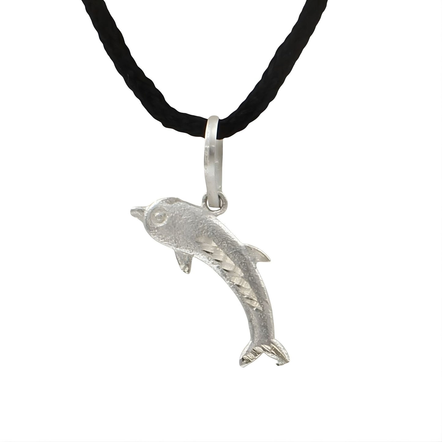 Real Sterling Silver cute Dolphin pendant