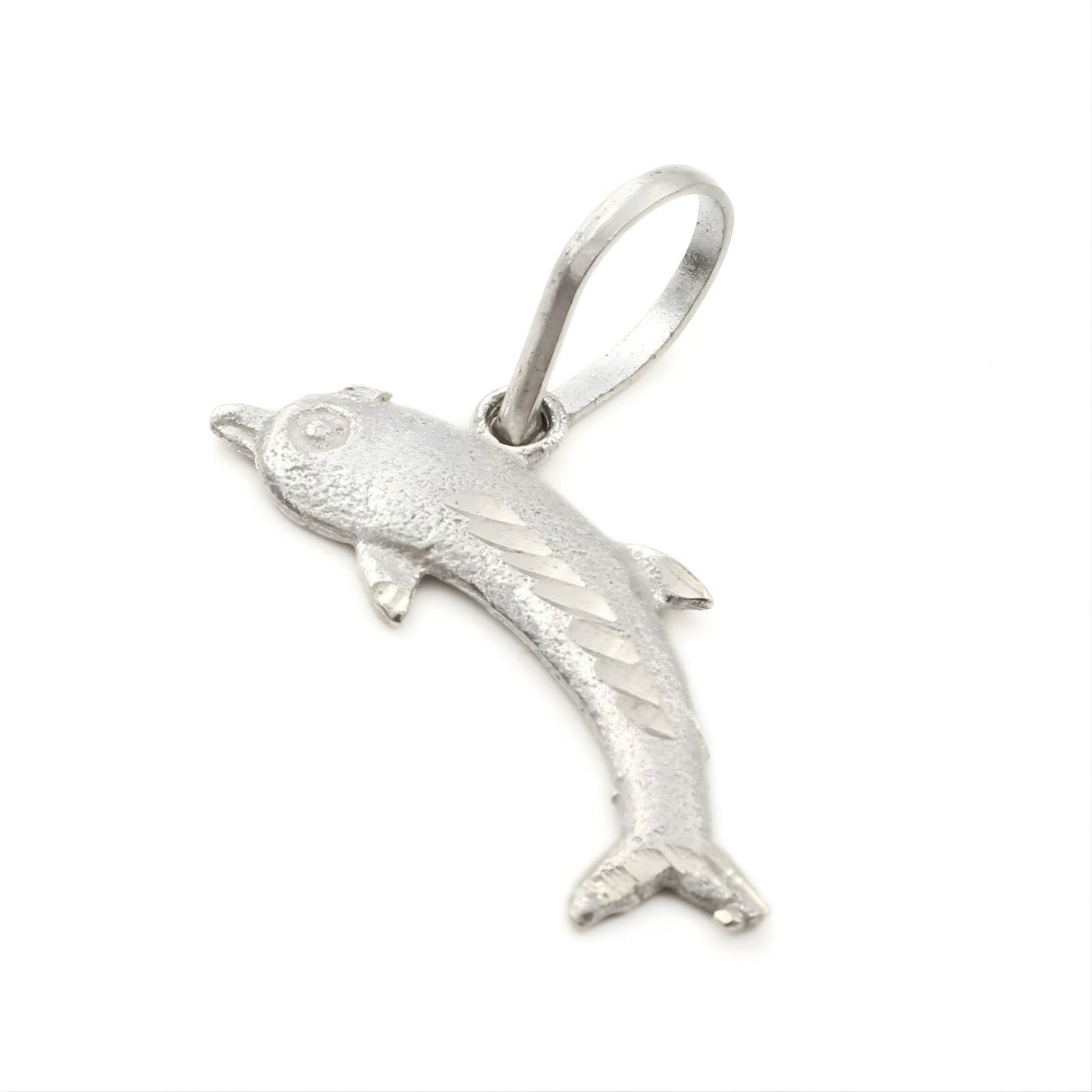 Real Sterling Silver cute Dolphin pendant