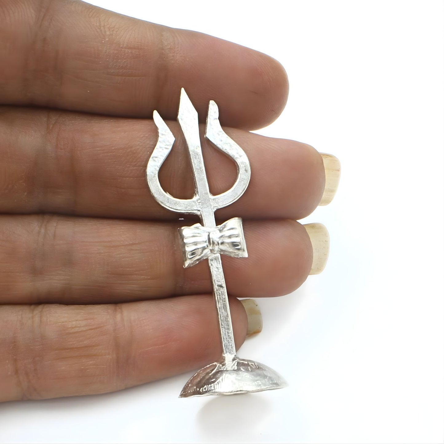 Real Sterling Silver Lord shiva Trishul for Religious 2"