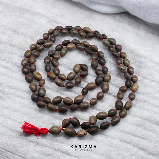 Traditional Lotus Seed Mala 108+1 – Kamal Gatta Prayer Beads for Lakshmi