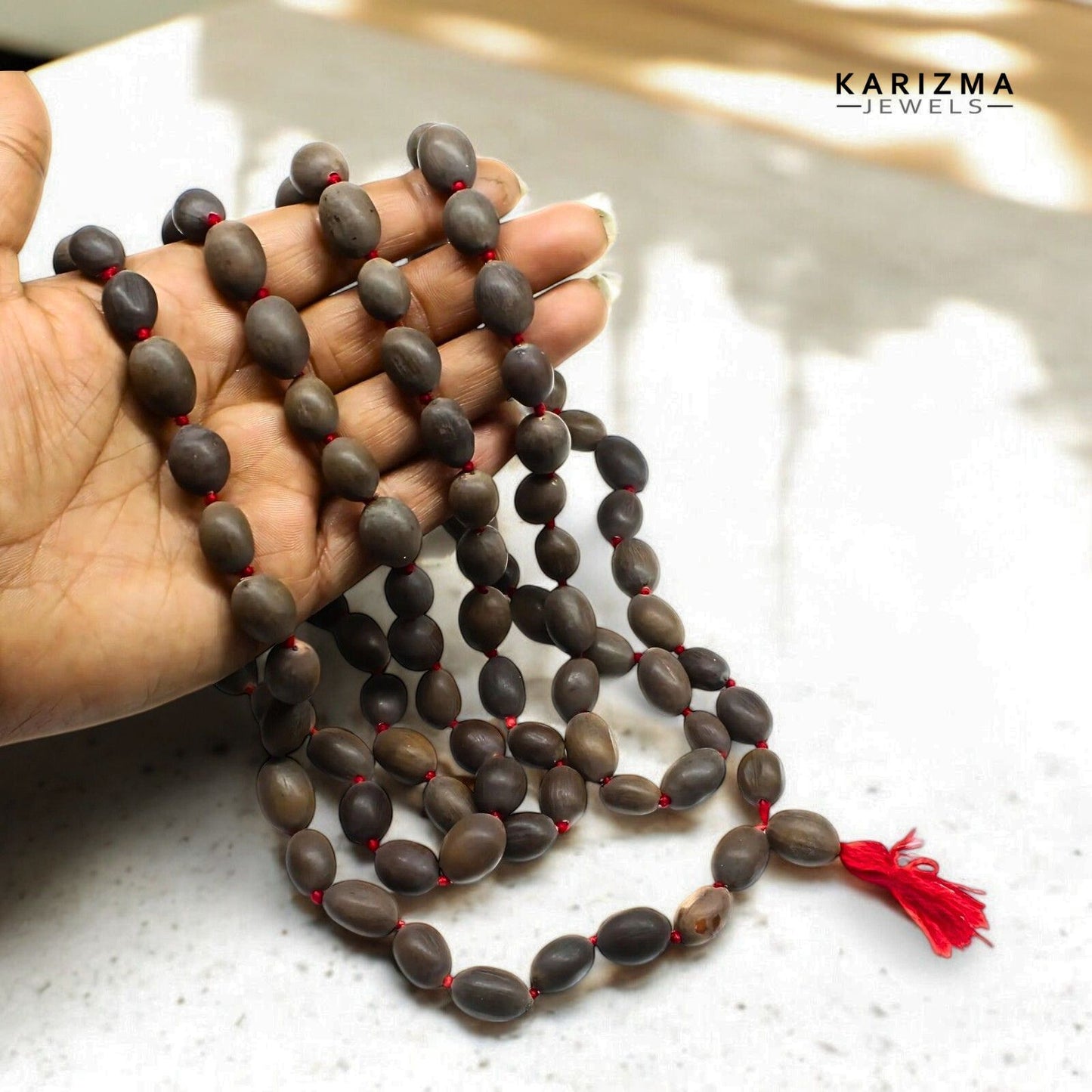 Traditional Lotus Seed Mala 108+1 – Kamal Gatta Prayer Beads for Lakshmi