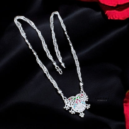 Real Sterling Silver gorgeous Mangalsutra women necklace chain for wife