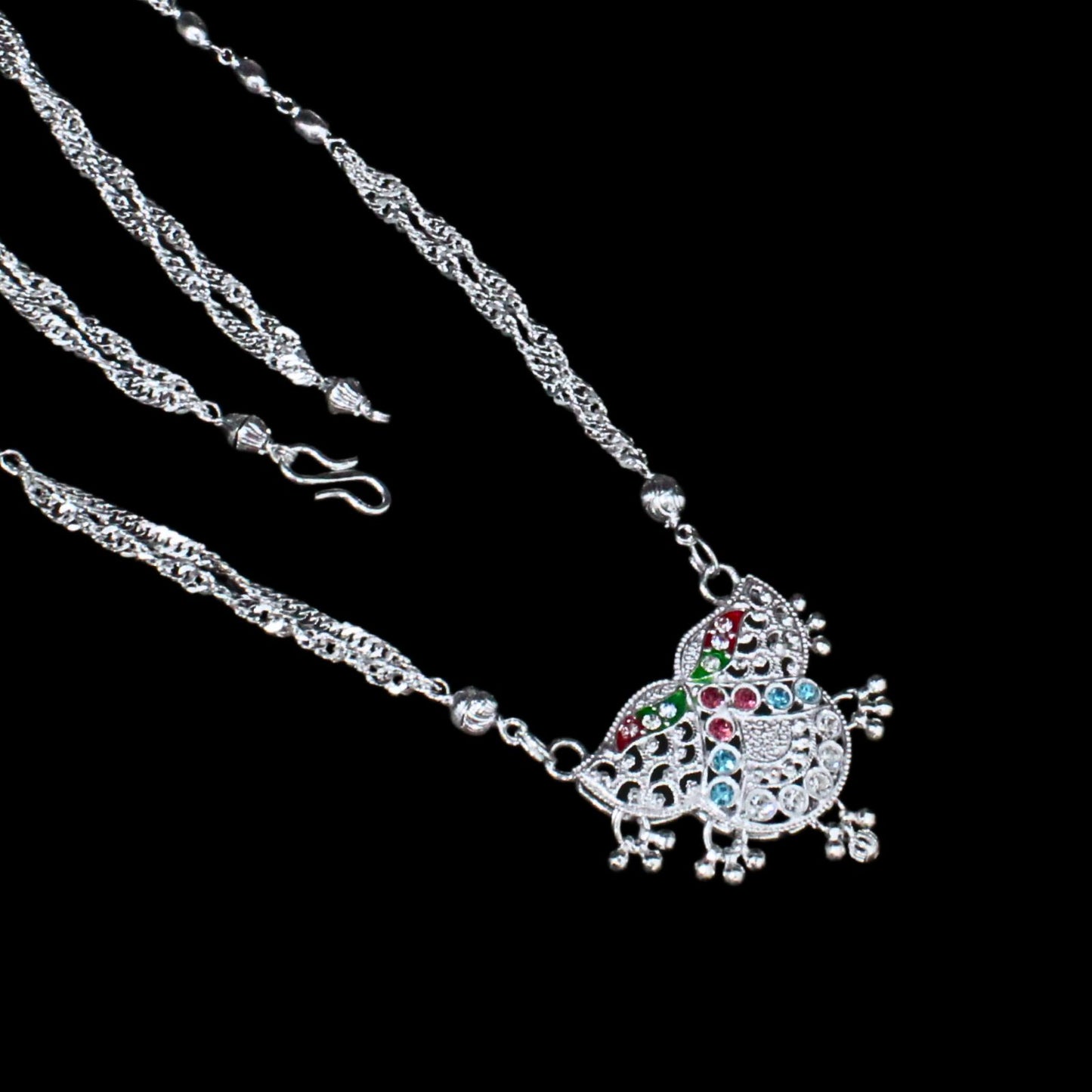 Real Sterling Silver gorgeous Mangalsutra women necklace chain for wife