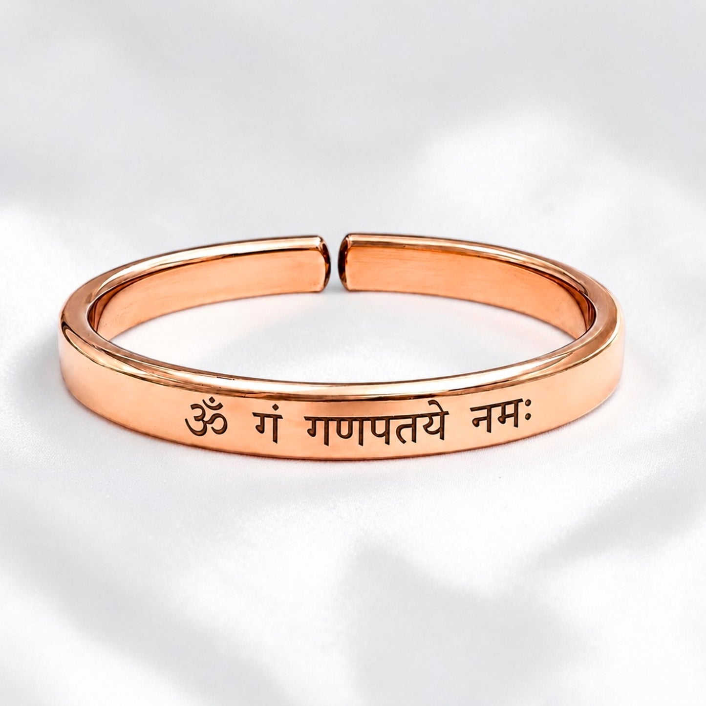Mantra Engraved Pure Copper Cuff bangle - Select Your Mantra