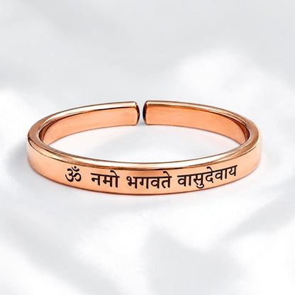 Mantra Engraved Pure Copper Cuff bangle - Select Your Mantra
