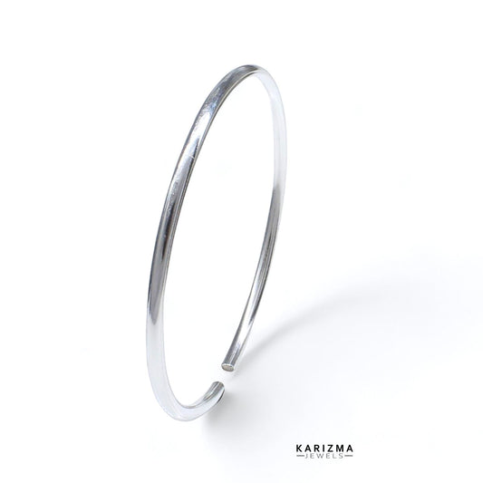 Indian 925 Sterling Silver cuff kada Unisex adjustable Bangle Bracelet