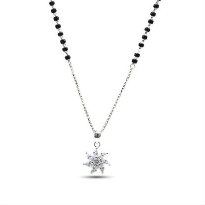 925 Real Sterling Silver Black Beads Lovely Mangalsutra Pendant women chain for wife