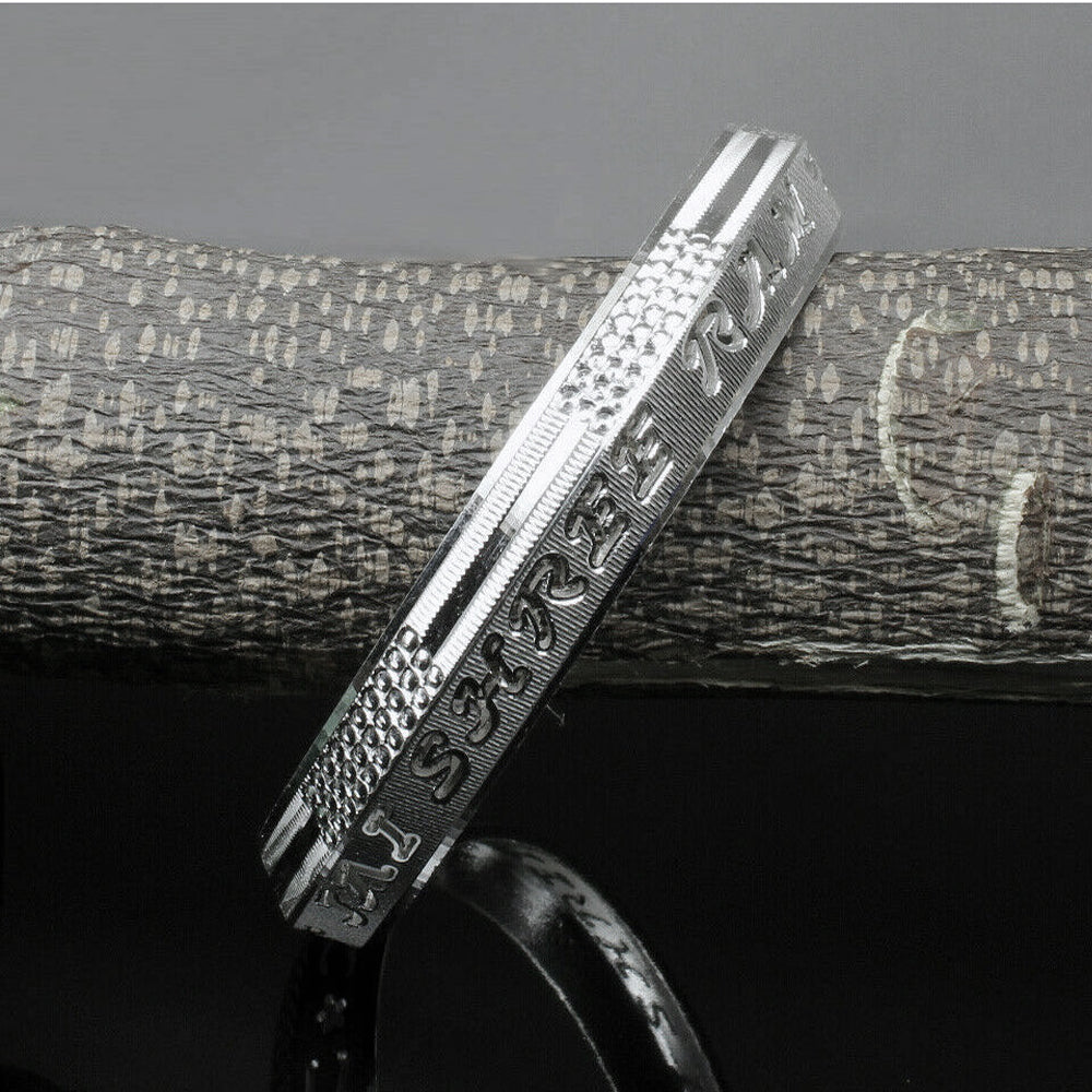 Sterling Silver Punjabi kada with Name - Chandi Sikh Bangle