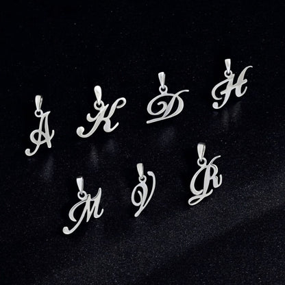 925 Real Sterling Silver Alphabet Letter Pendant - Select your Alphabet