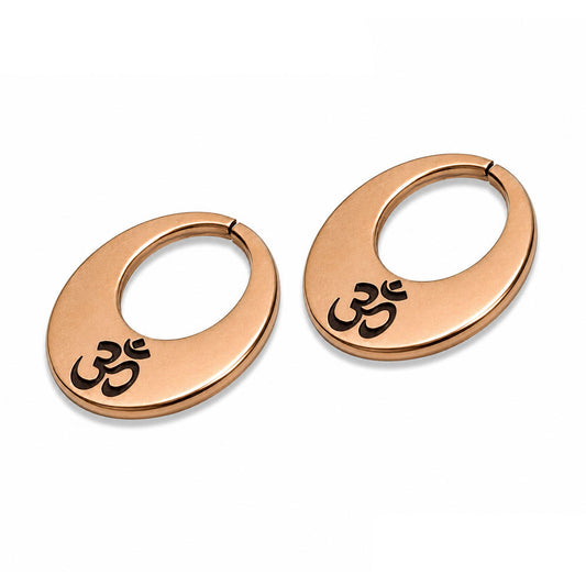 Pure Copper Nattiyan Earrings for Men & Women –  OM Engraved Shiva Earrings