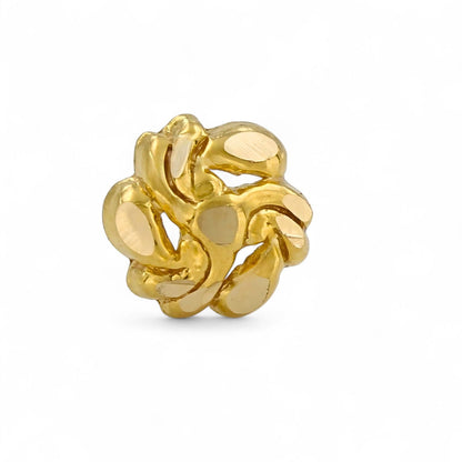 18K Real Gold Two in One women Nose pin cum Earring Gold Screw Back