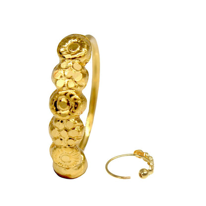 18K Indian Style Real Gold Nath for Women