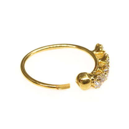 Real Gold Women Nose Hoop Ring 18k 