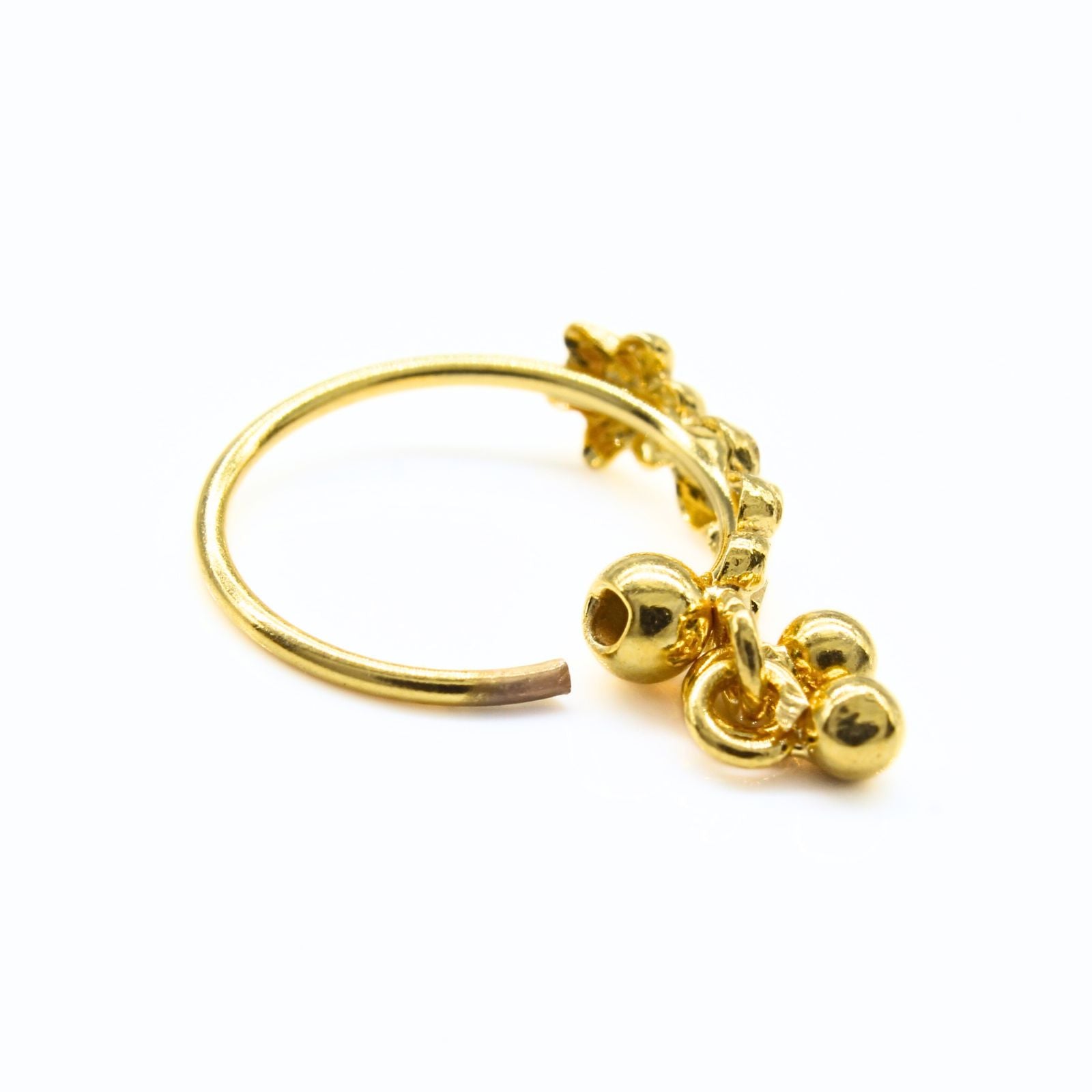 Real Gold Indian Dangle Nose ring Sone ki Nath