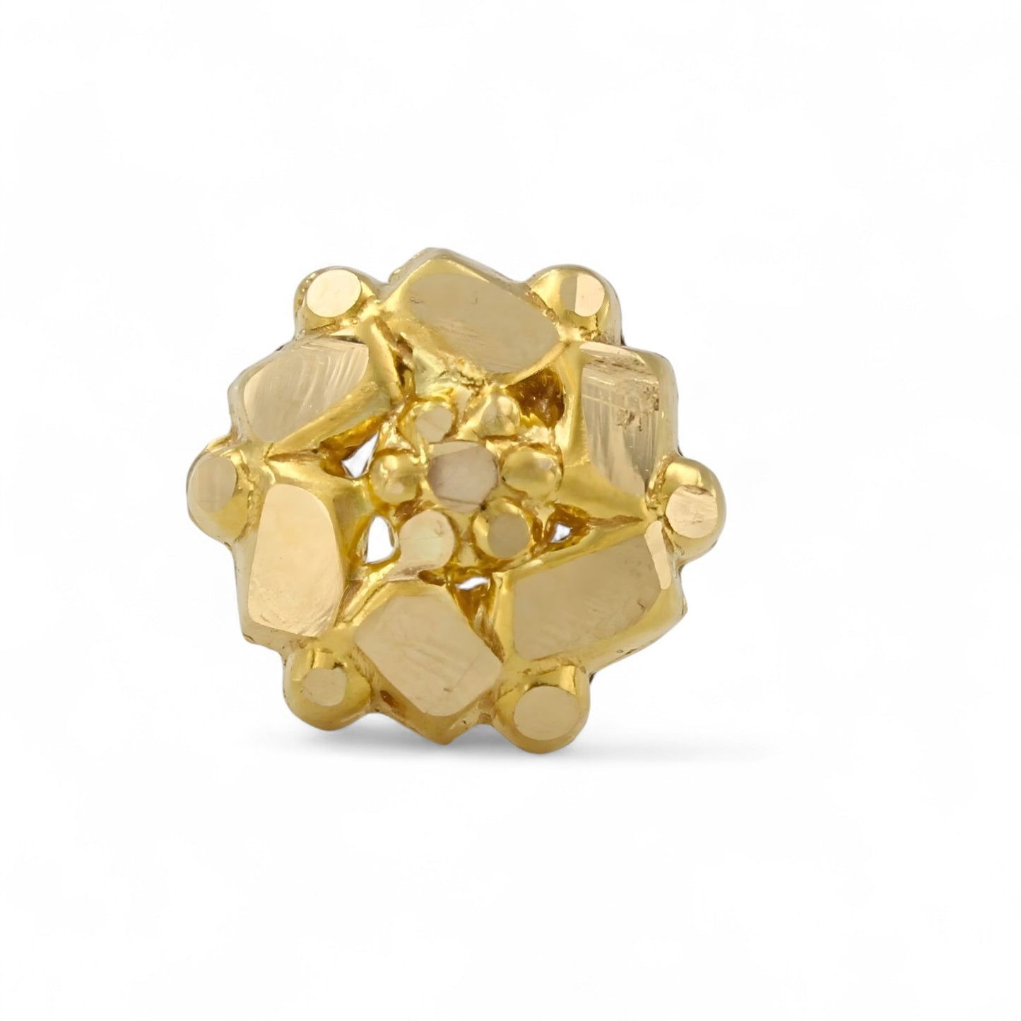 Divine 18k Real Gold Women Nose pin Push Pin