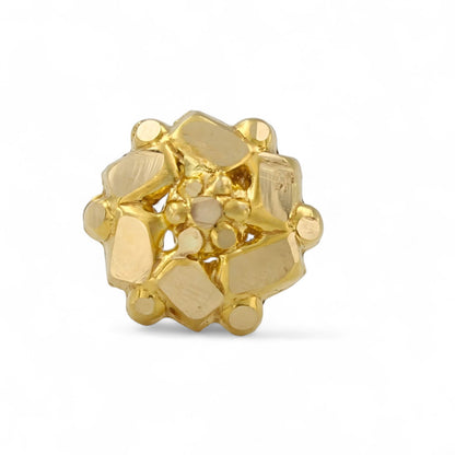 Divine 18k Real Gold Women Nose pin Push Pin