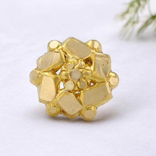 Divine 18k Real Gold Women Nose pin Push Pin