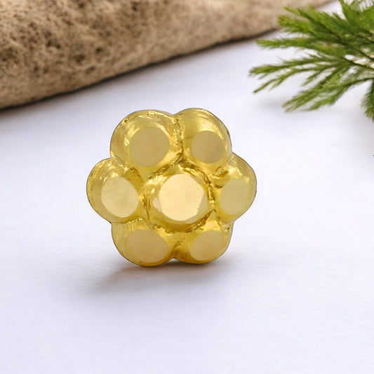 Flower style 18k Real Gold Women Nose pin Push Pin