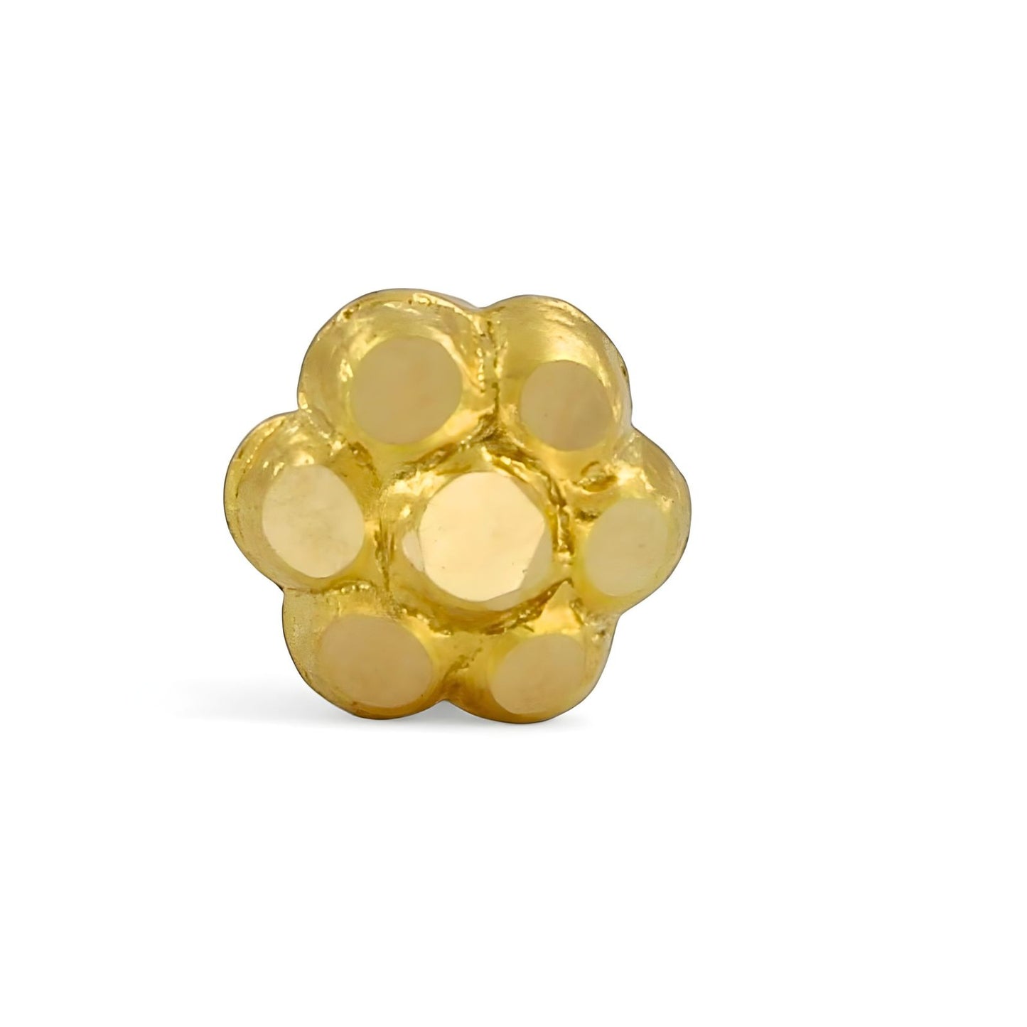 Flower style 18k Real Gold Women Nose pin Push Pin