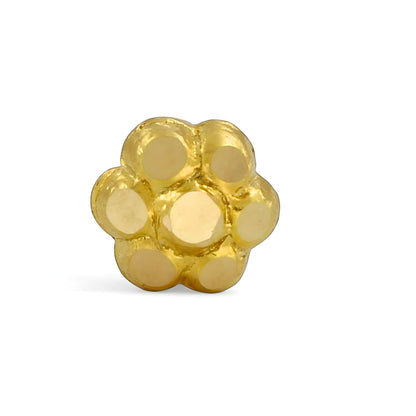 Flower style 18k Real Gold Women Nose pin Push Pin