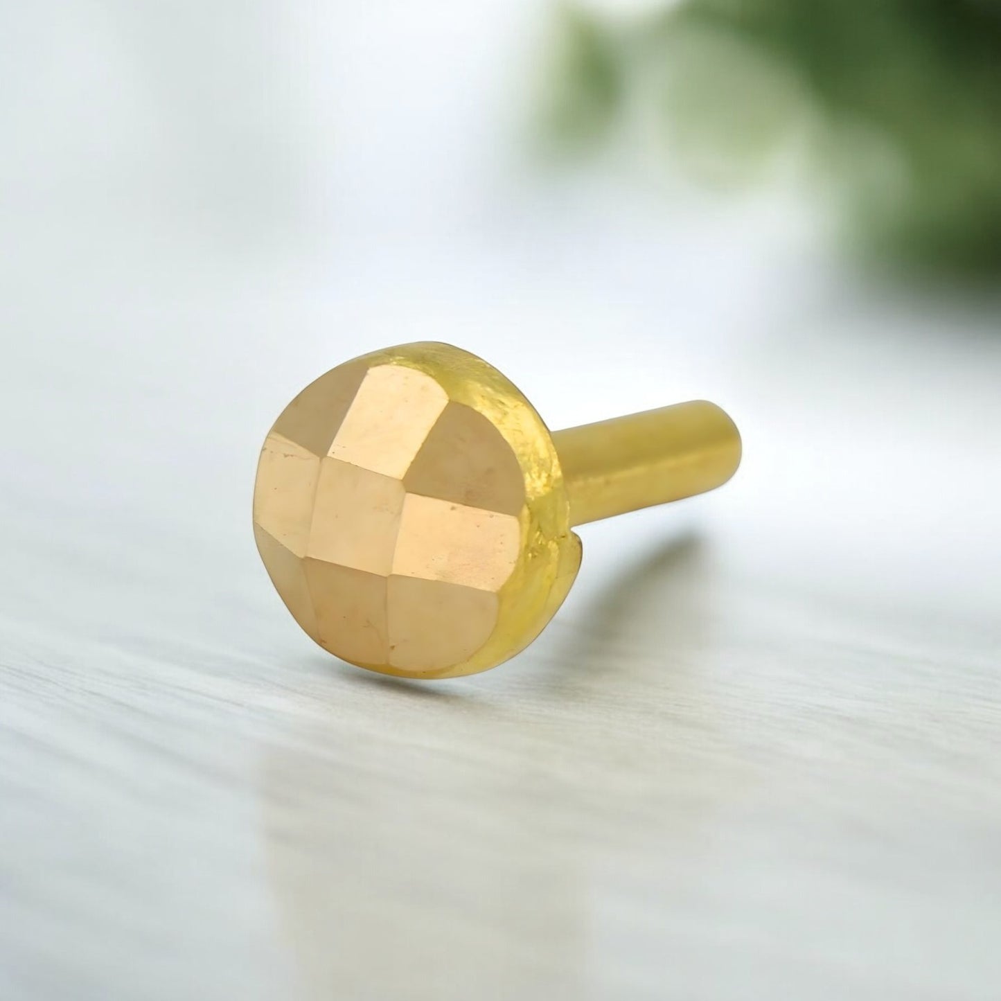 Small daily wear 18K Real Gold women Nose pin nose ring Push Pin