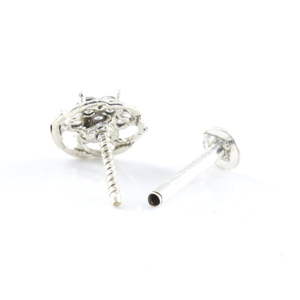 Silver Nose Pin for women in Screw style